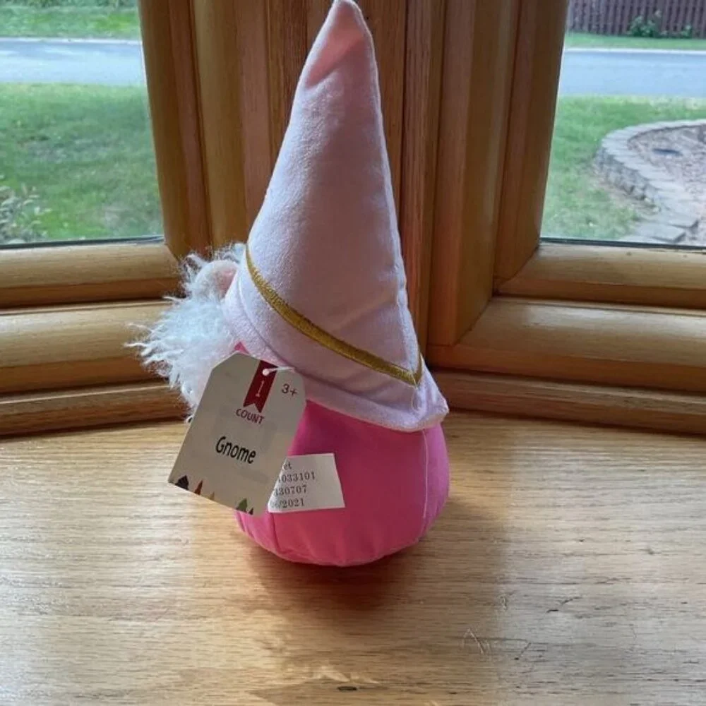 Pink Target Weighted Gnome Valentines Day Decor Plush Toy